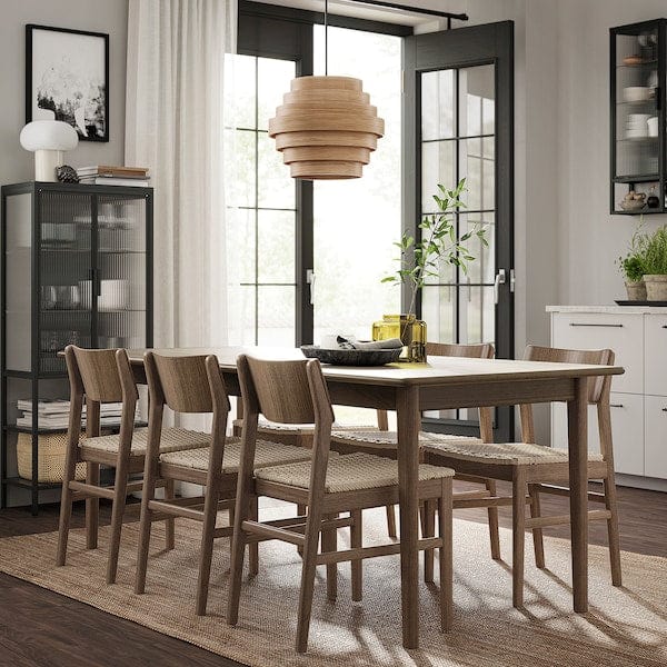 Ikea SKANSNÄS / SKANSNÄS - Table and 4 chairs, beech brown/beech brown,150/205 cm