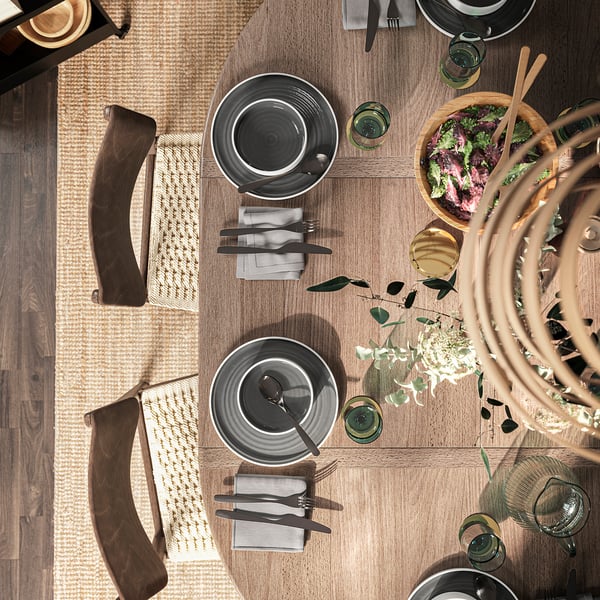 SKANSNÄS extendable table, brown beech/veneer, 115/170 cm