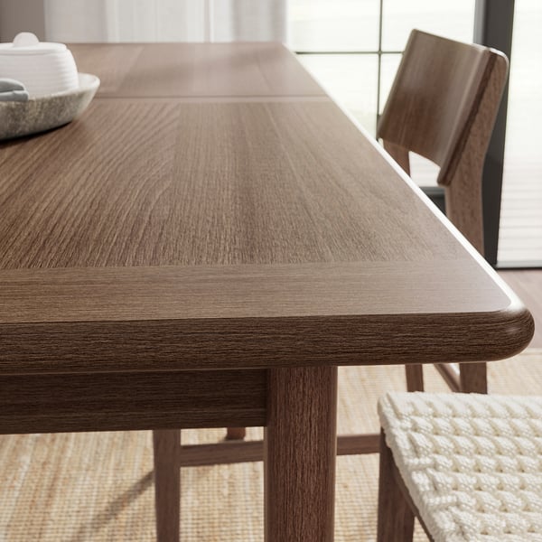 SKANSNÄS extendable table, brown beech/veneer, 150/205x90 cm