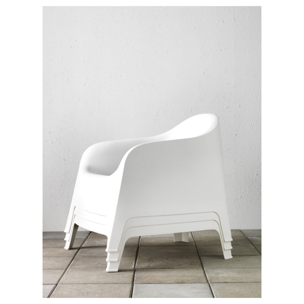 SKARPÖ armchair, outdoor, white, 53x71x79 cm