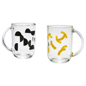 Ikea SKEDSTÖR - Cup, various colours yellow/black,30 cl