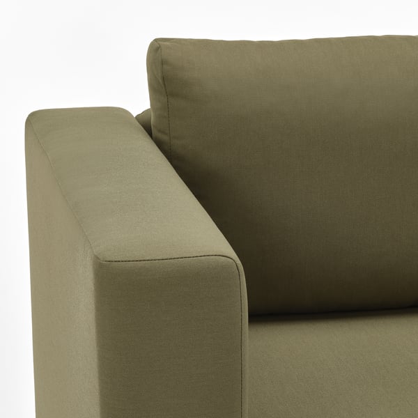 SKÖNABÄCK 2-seat sofa-bed, Vissle yellow-green, 190x158 cm