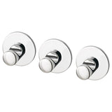 SKOGHALL hook, self-adhesive, chrome-plated, 4.6 cm, 3 pack