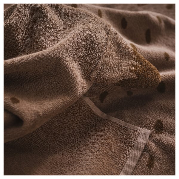 SKOGSDUVA towel with hood, lynx shaped/brown, 70x140 cm