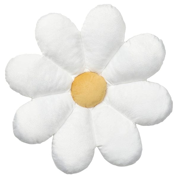 Ikea SKOGSDUVA - Pillow, flower-shaped/white,47x8 cm