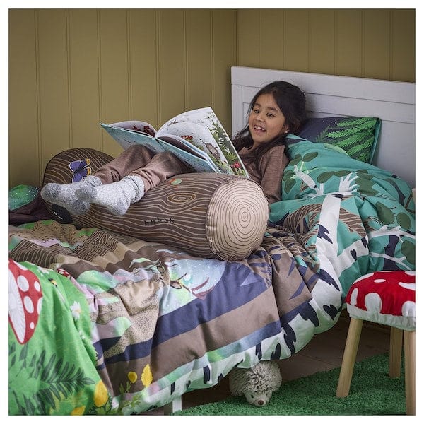 Ikea SKOGSDUVA - Pillow, cylindrical/brown,80 cm