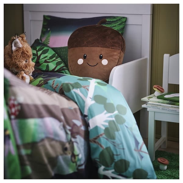 Ikea SKOGSDUVA - Pillow with pocket, shaped like an acorn/brown,32x37 cm