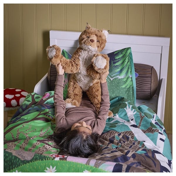 Ikea SKOGSDUVA - Soft toy, lynx/orange brown, 63 cm