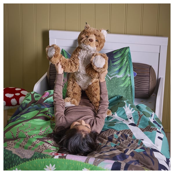 SKOGSDUVA soft toy, lynx/orange brown, 63 cm