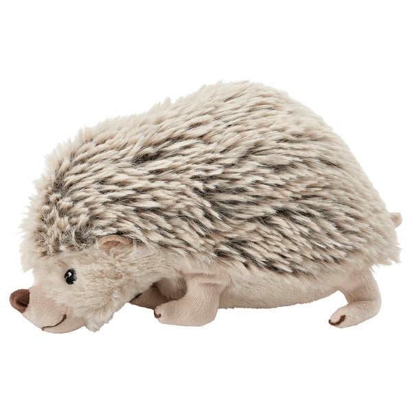 SKOGSDUVA soft toy, hedgehog/beige, 21 cm