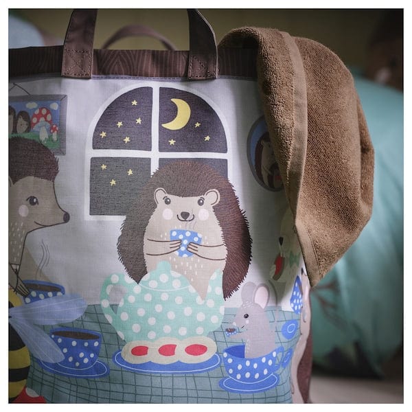 Ikea SKOGSDUVA - Storage bag, forest animal pattern/multicolour