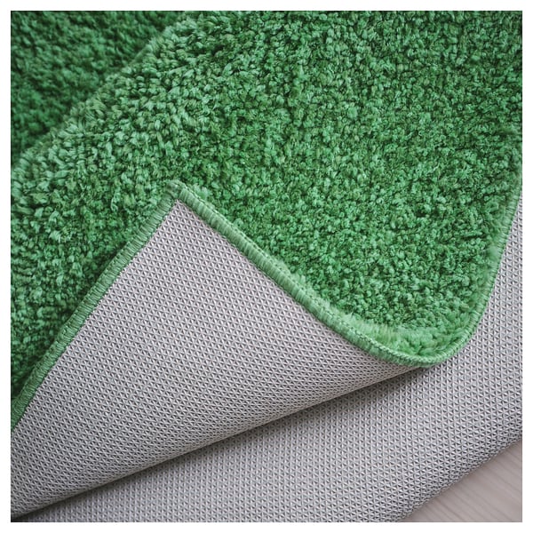 SKOGSDUVA rug, high pile, green, 133x160 cm