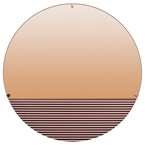SKOGSGRÄNSEN decorative mirror, copper-colour, 50 cm