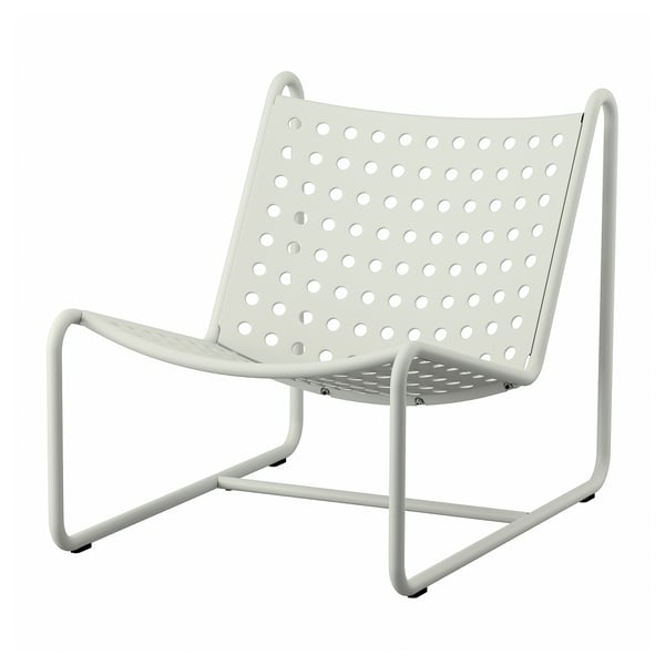 SKOGSÖN easy chair, light grey outdoor, 62x71x88 cm