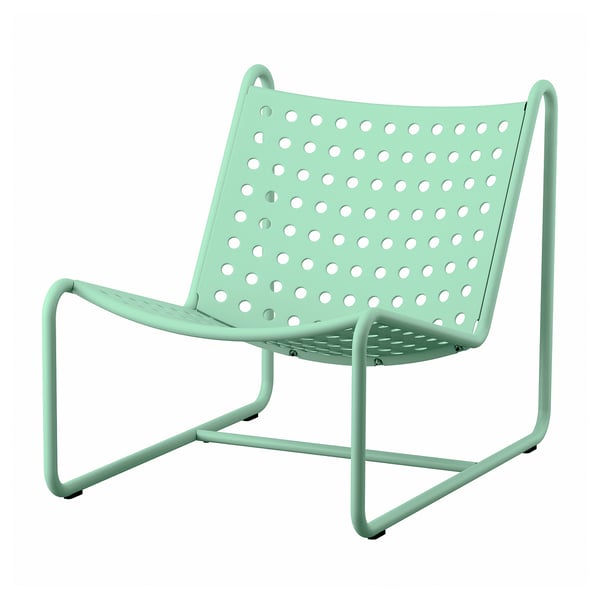 SKOGSÖN easy chair, light green outdoor, 62x71x88 cm