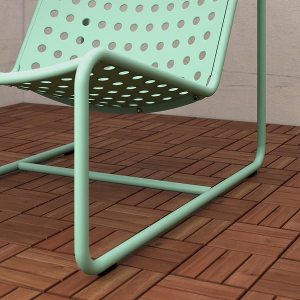 SKOGSÖN easy chair, light green outdoor, 62x71x88 cm