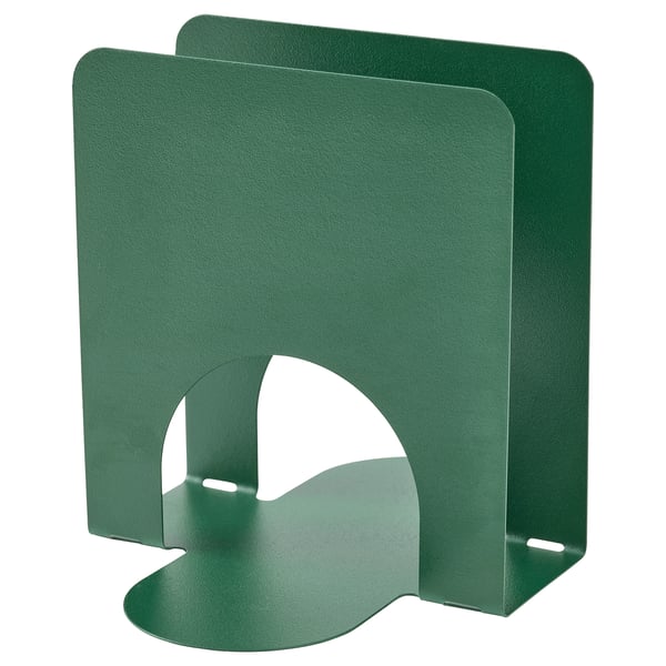 SKOGSRÖR napkin holder, dark green, 13x12 cm
