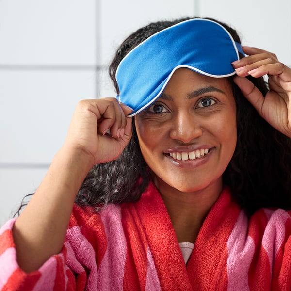 SKOGSSALLAT eye mask, blue, 20x9 cm