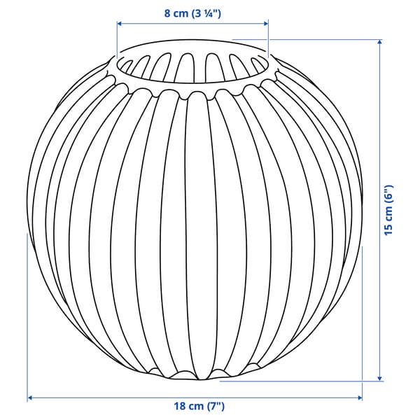 SKOGSTUNDRA vase, green, 15 cm