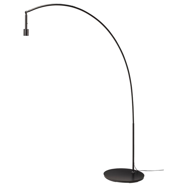 SKOTTORP / SKAFTET Floor lamp, arched - light grey