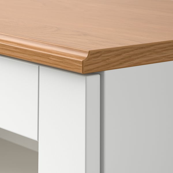 SKRUVBY storage combination w glass doors, white, 190x90 cm