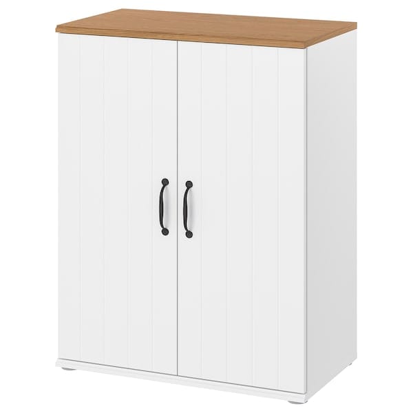 SKRUVBY - SKRUVBY Cabinet with doors, white, 70x90 cm