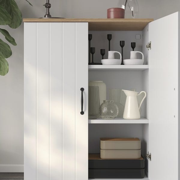 Ikea SKRUVBY - Cabinet with doors, white, 70x90 cm