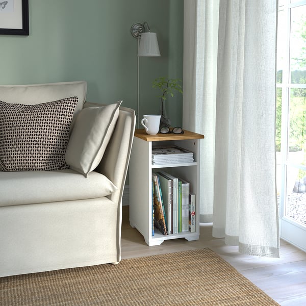 SKRUVBY side table, white, 40x32 cm