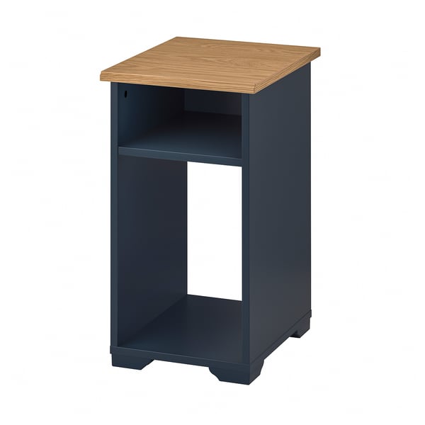 SKRUVBY side table, black-blue, 40x32 cm