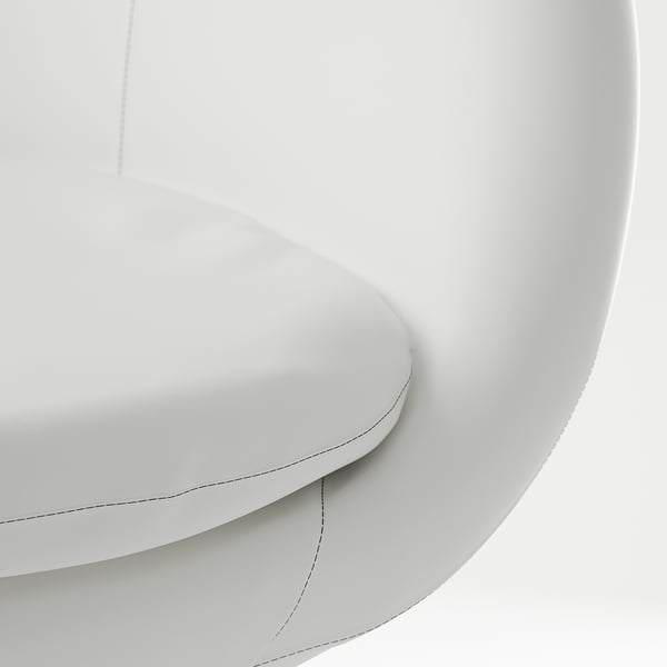SKRUVSTA swivel chair, Ysane white, 48x79x69 cm