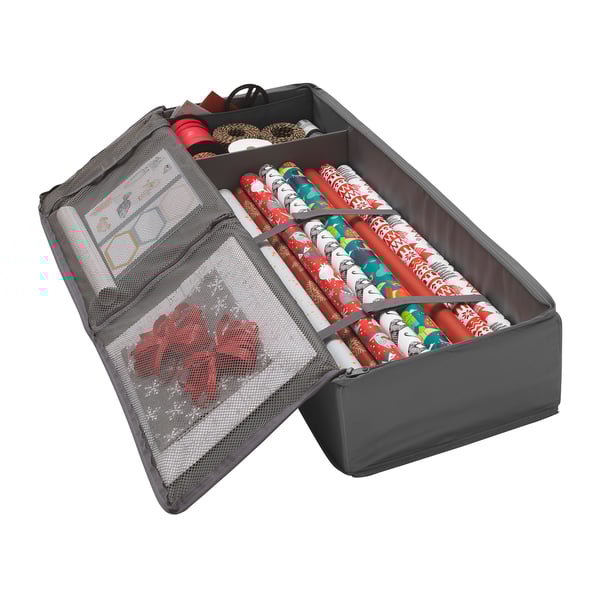 SKUBB storage case for wrapping paper, dark grey, 90x30x15 cm