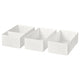 SKUBB box, set of 3, white, 20x38x12 cm
