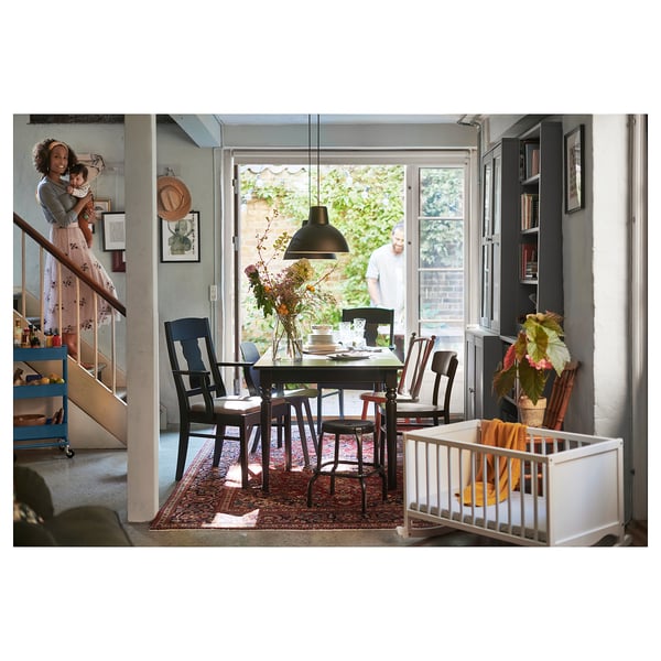 SKURUP pendant lamp, black, 38 cm