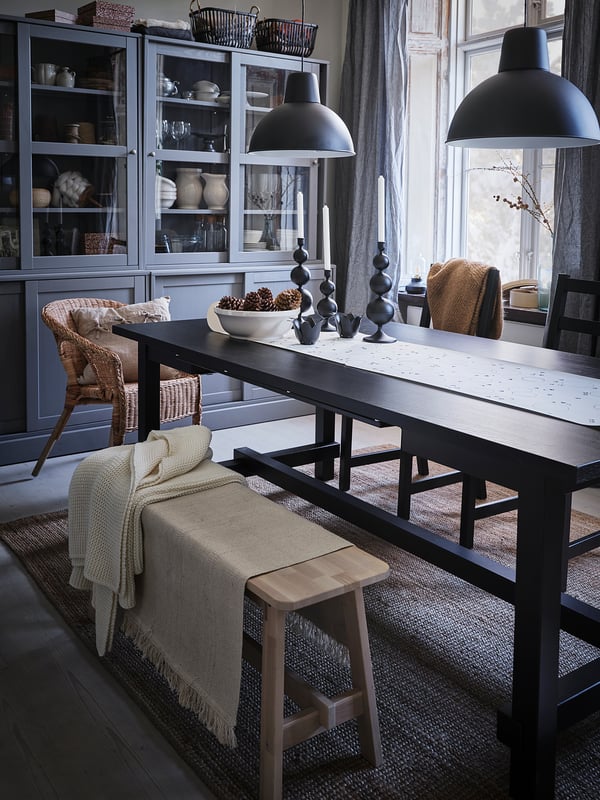 SKURUP pendant lamp, black, 38 cm