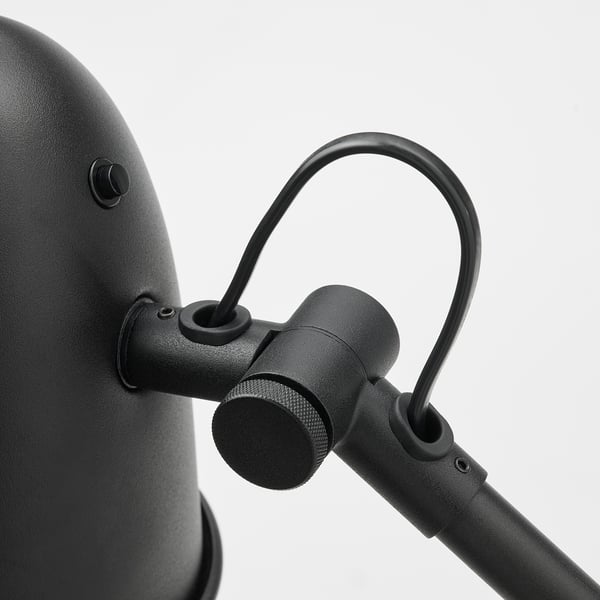 SKURUP work/wall lamp, black, 12 cm