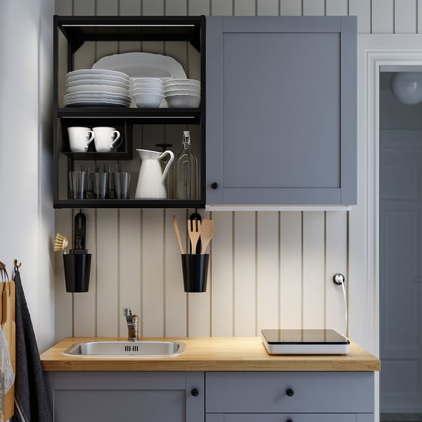 SKYDRAG LED wrktp/ward lghtng strp w sensor, dimmable anthracite, 40 cm