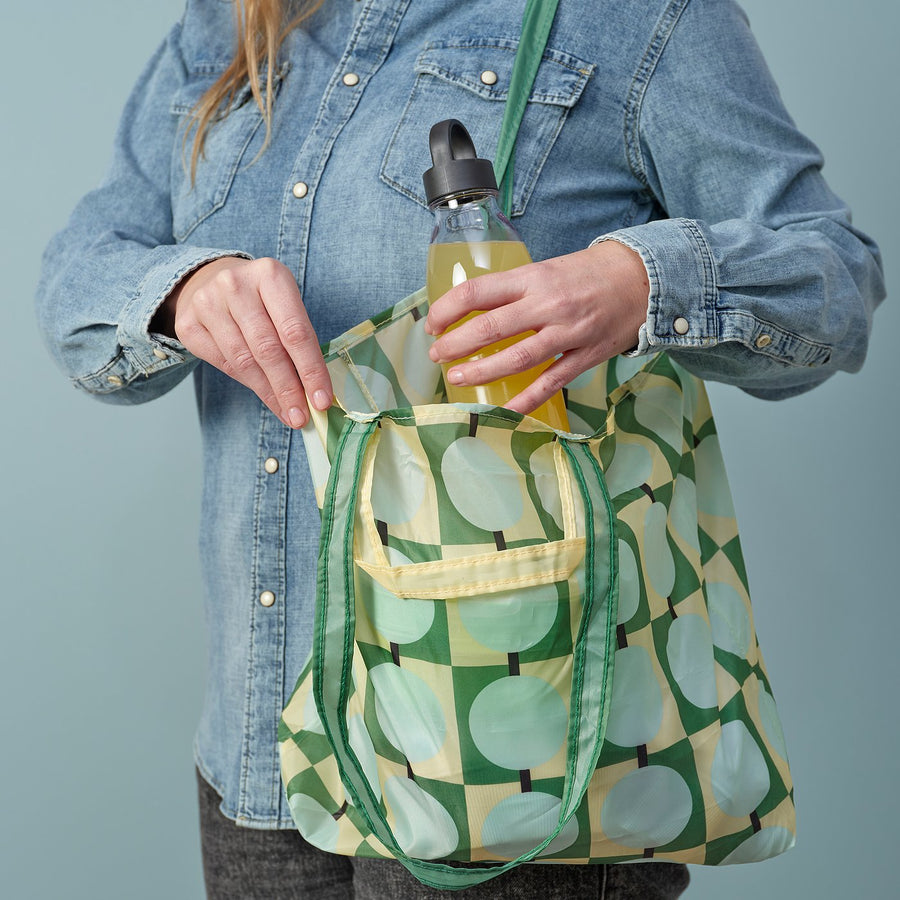 SKYNKE carrier bag, pale yellow/multicolour, 45x36 cm