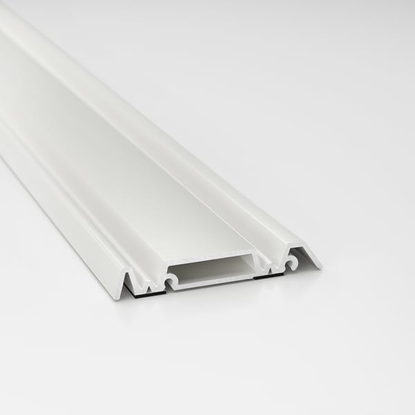 SKYTTA rail for sliding door frame, 2 tracks white, 200.0x8.1 cm
