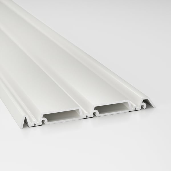 SKYTTA rail for sliding door frame, 3 tracks white, 200.0x12.2 cm