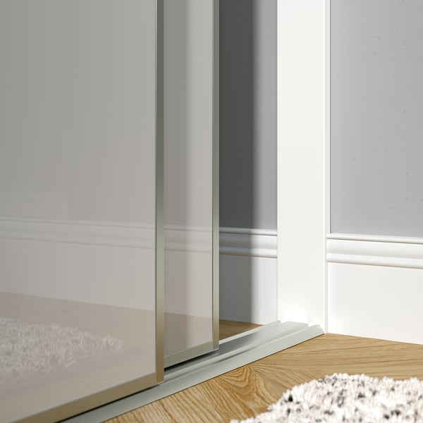 SKYTTA stop bar, 3 tracks, set of 2, white, 11.0x240.0 cm, 2 pack