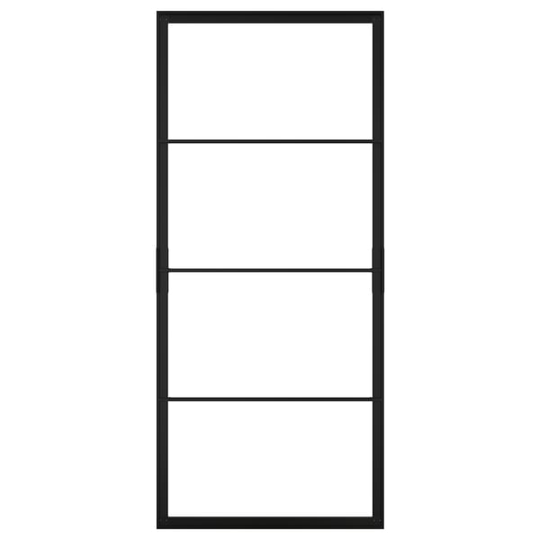 SKYTTA sliding door frame, black, 102x231 cm
