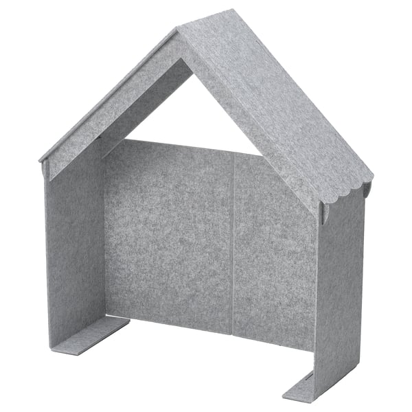 SLÄKT bed accessory, house shaped/grey, 95x107x35 cm
