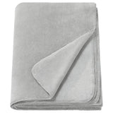 SLÅNGRÅMAL throw, light grey, 150x200 cm