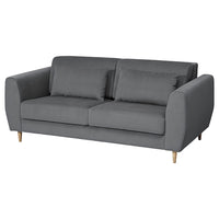 SLATORP 2-seat sofa, Hakebo dark grey, 176x75x95 cm