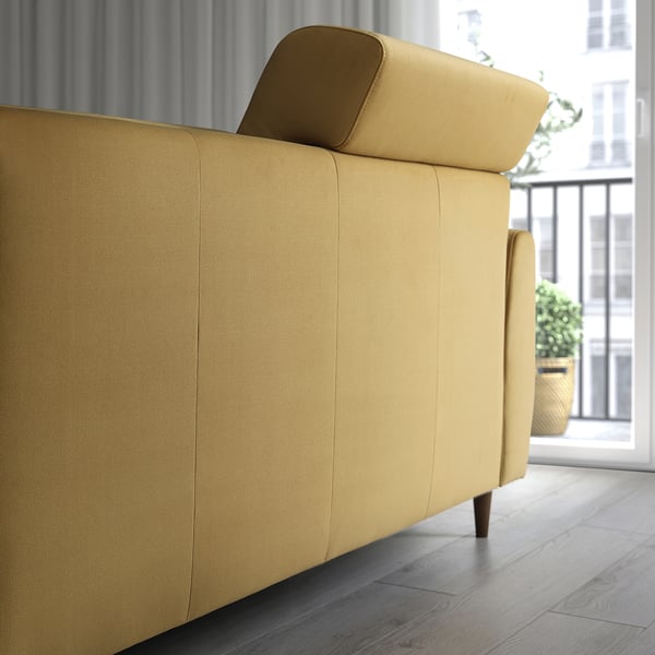 SLATORP 3-seat sofa, Hakebo yellow-brown, 246x60x95 cm