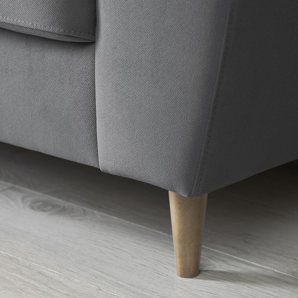 SLATORP 3-seat sofa, Hakebo dark grey, 246x60x95 cm