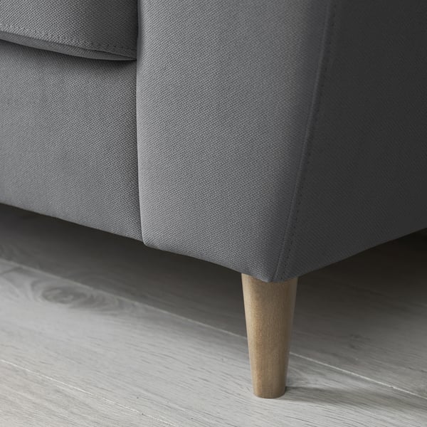 SLATORP 3-seat sofa, Hakebo dark grey, 246x60x95 cm