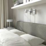SLATTUM slipcover for headboard, Öreryd grey/beige, 140 cm