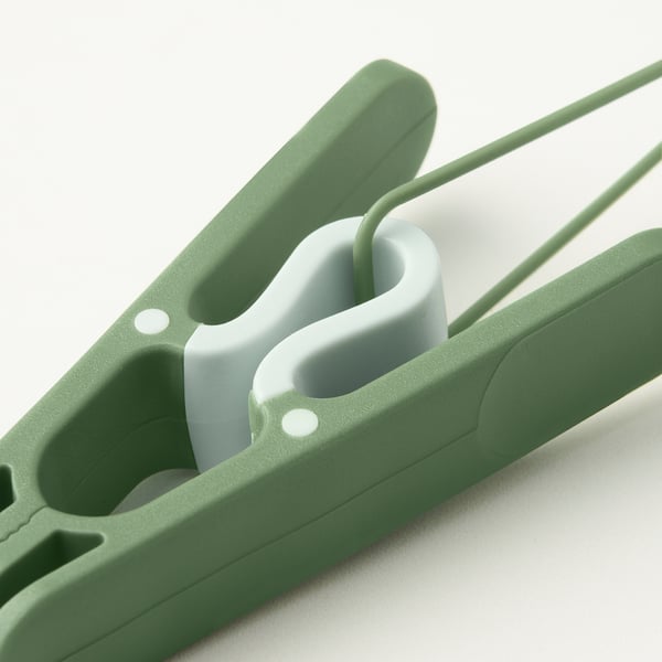 SLIBB hanging clothes peg, green, 8 pack