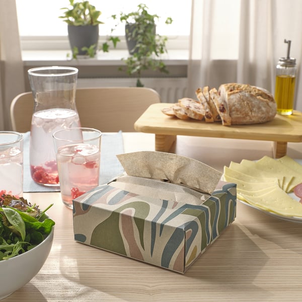 SLÖJSTJÄRT paper napkin, patterned, 32x16 cm